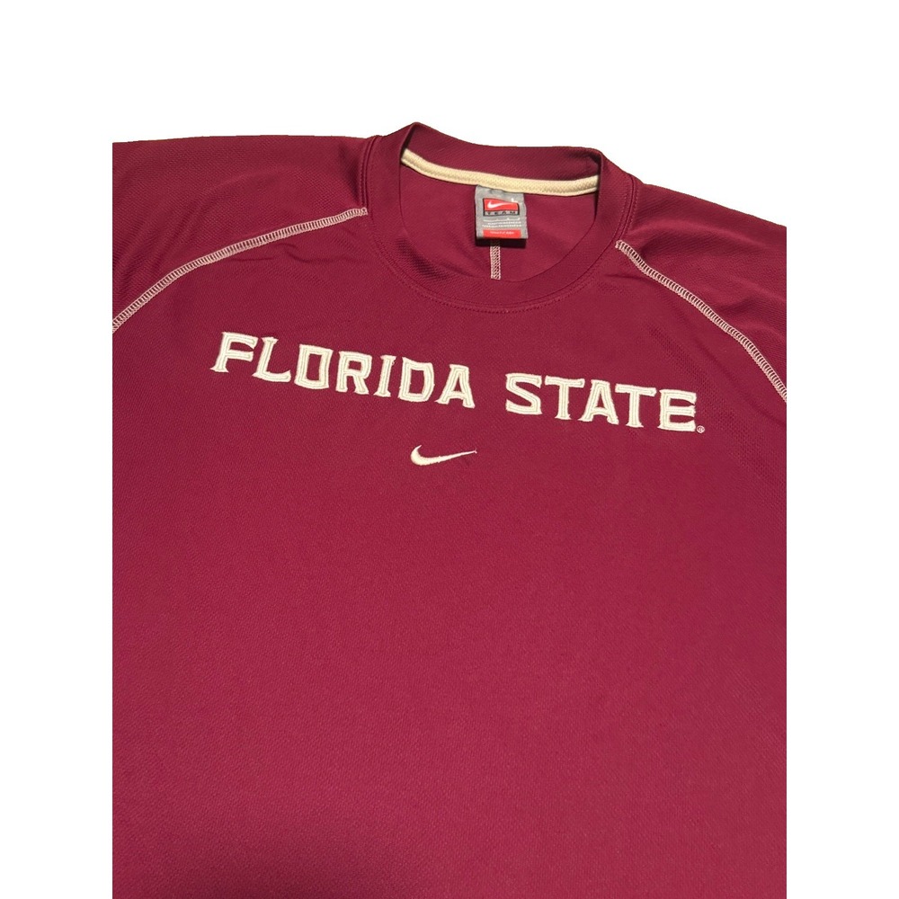Vtg Y2K Nike Fit Florida State Seminoles Large Center Swoosh Embroidered